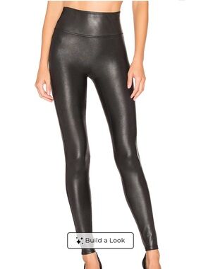 SPANX Black Faux Leather Leggings